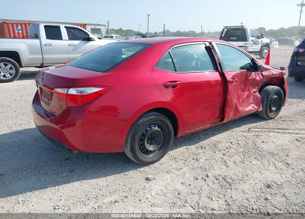 2014 TOYOTA COROLLA LE VIN: 5YFBURHEXEP084486