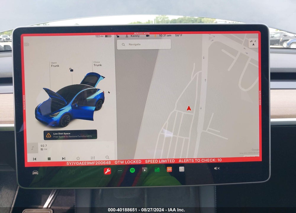 2021 TESLA MODEL Y LONG RANGE DUAL MOTOR ALL-WHEEL DRIVE VIN: 5YJYGAEE9MF200648