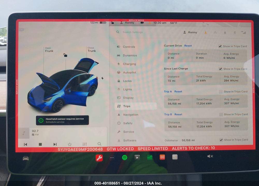 2021 TESLA MODEL Y LONG RANGE DUAL MOTOR ALL-WHEEL DRIVE VIN: 5YJYGAEE9MF200648