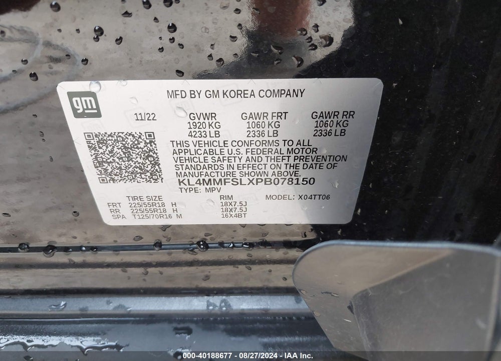 2023 BUICK ENCORE GX ESSENCE FWD VIN: KL4MMFSLXPB078150