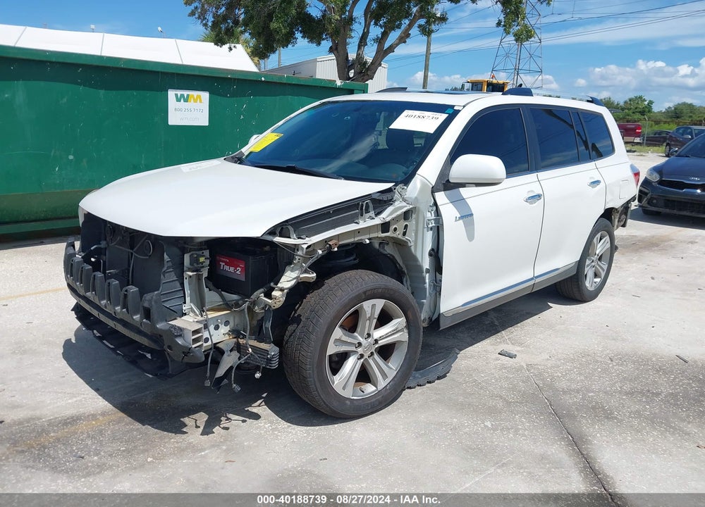 2012 TOYOTA HIGHLANDER LIMITED V6 VIN: 5TDYK3EH2CS050087