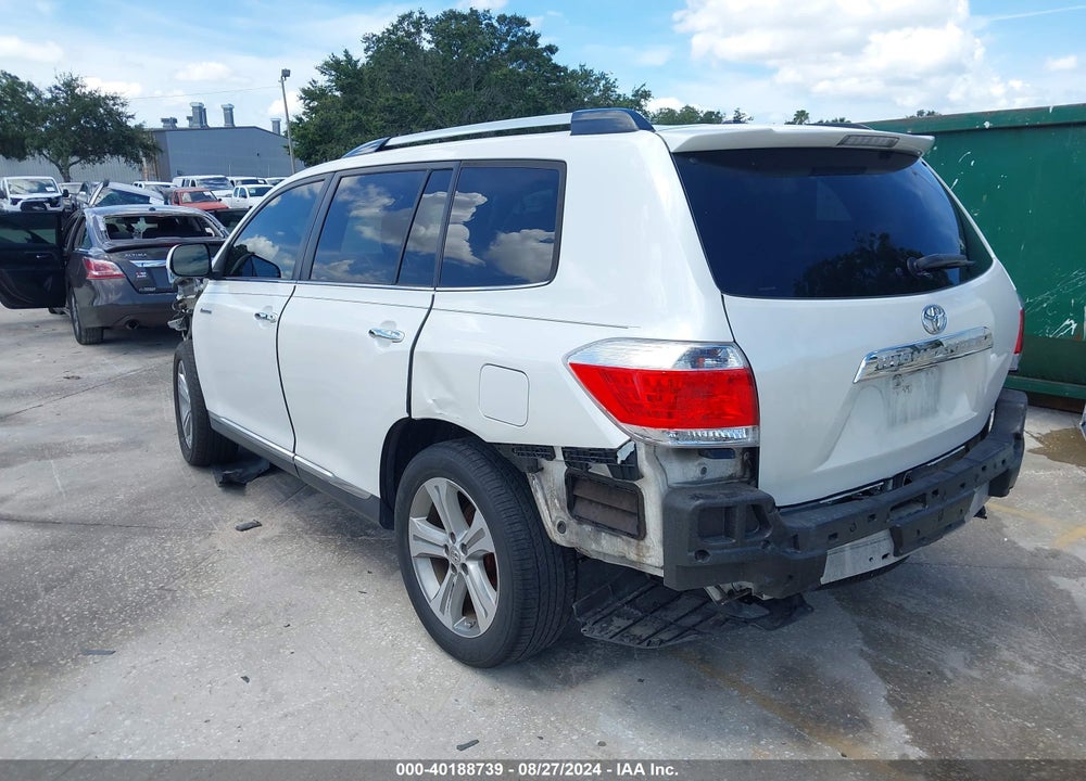 2012 TOYOTA HIGHLANDER LIMITED V6 VIN: 5TDYK3EH2CS050087