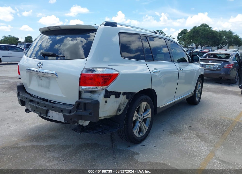 2012 TOYOTA HIGHLANDER LIMITED V6 VIN: 5TDYK3EH2CS050087