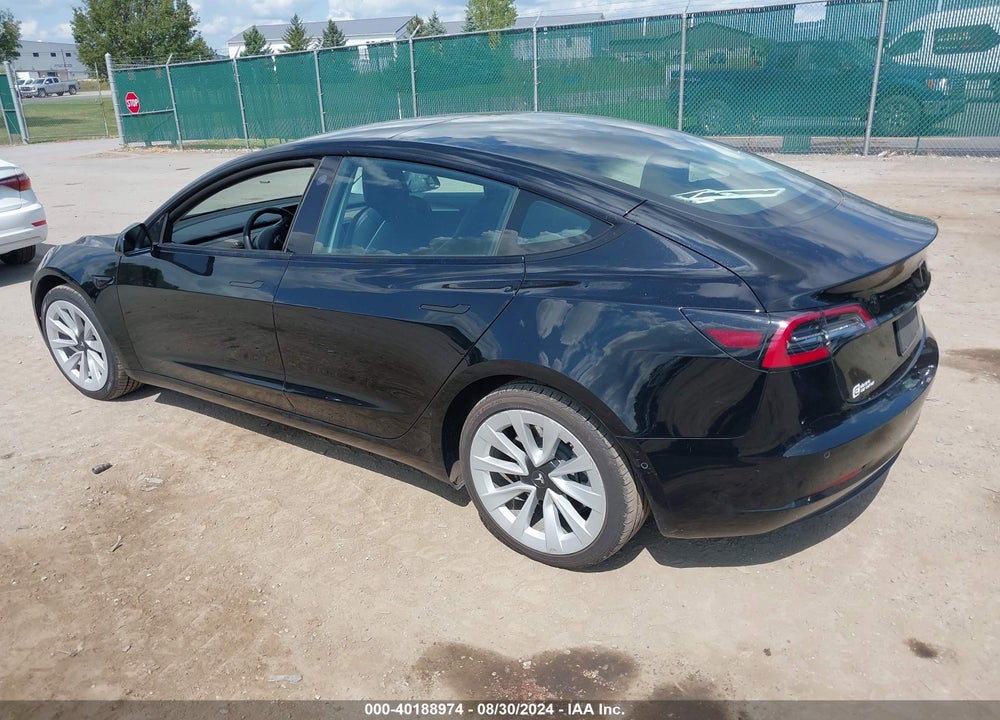 2022 TESLA MODEL 3 REAR-WHEEL DRIVE VIN: 5YJ3E1EA2NF290000