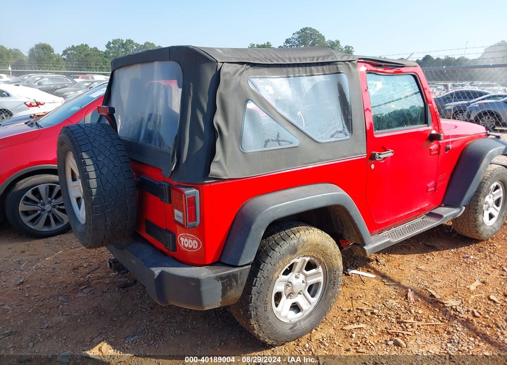 2015 JEEP WRANGLER SPORT VIN: 1C4AJWAG8FL524617