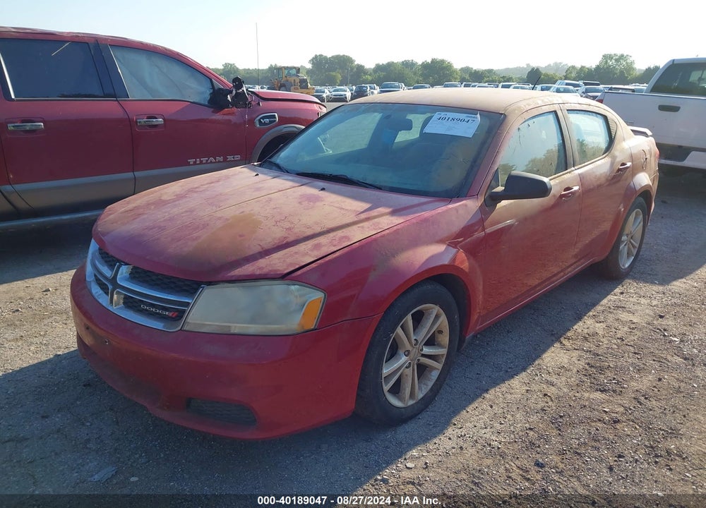 2012 DODGE AVENGER SE VIN: 1C3CDZAG8CN287245