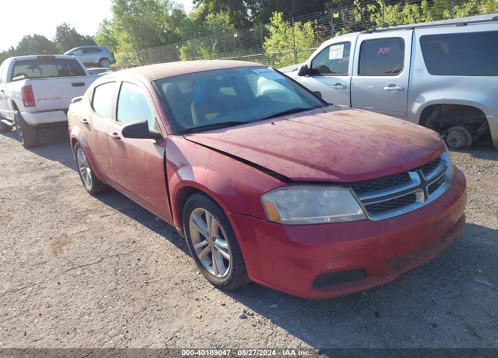 2012 DODGE AVENGER SE VIN: 1C3CDZAG8CN287245