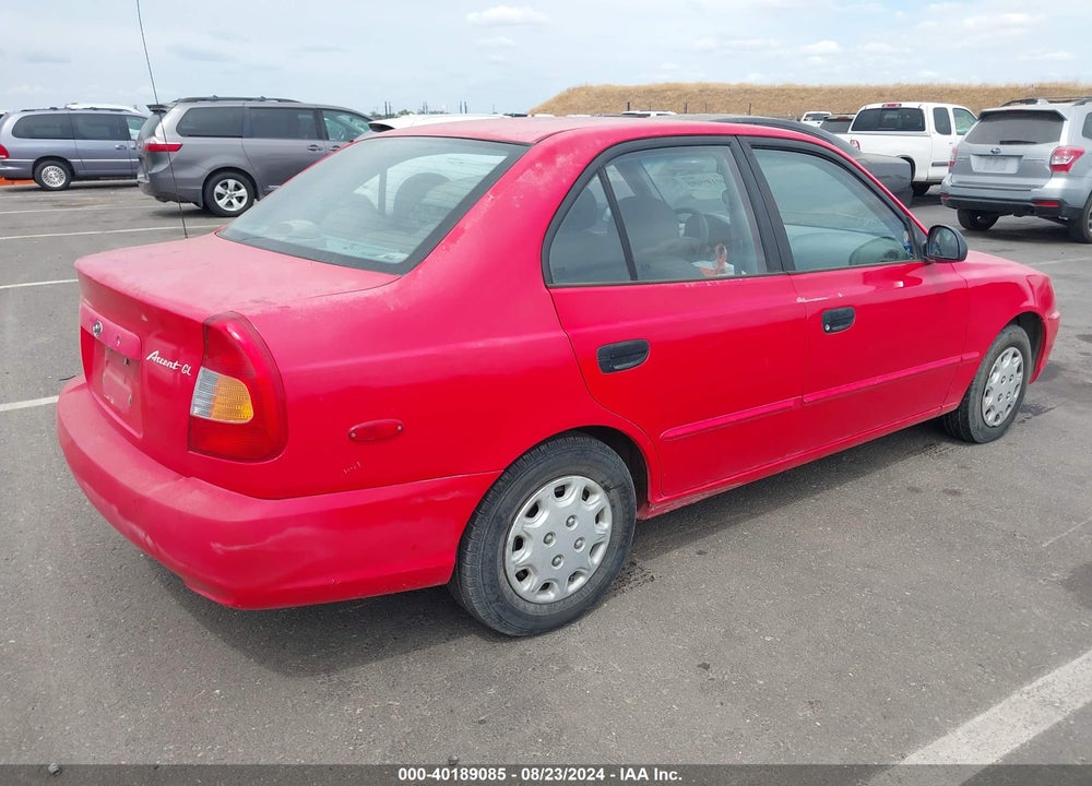 2002 HYUNDAI ACCENT GL VIN: KMHCG45C52U380723