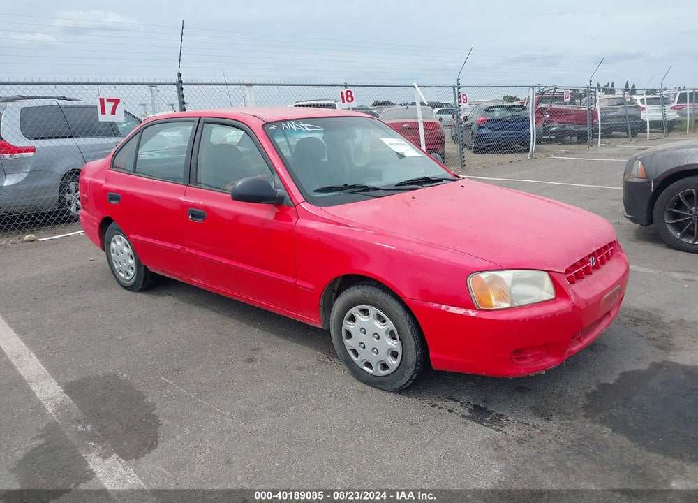 2002 HYUNDAI ACCENT GL VIN: KMHCG45C52U380723