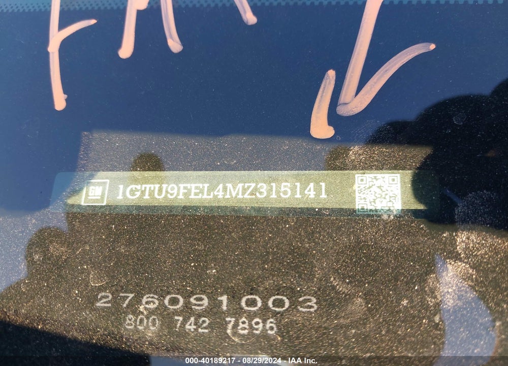2020 GMC SIERRA 1500 VIN: 3GTU9FEL2LG187741