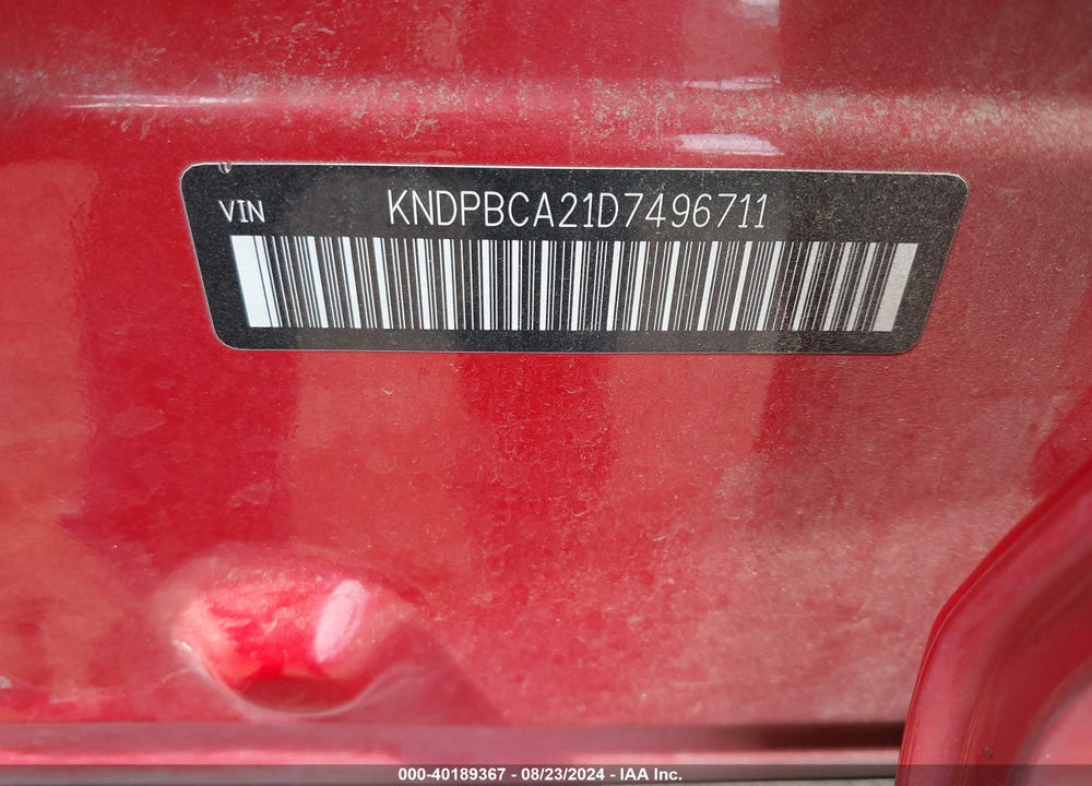 2013 KIA SPORTAGE LX VIN: KNDPBCA21D7496711