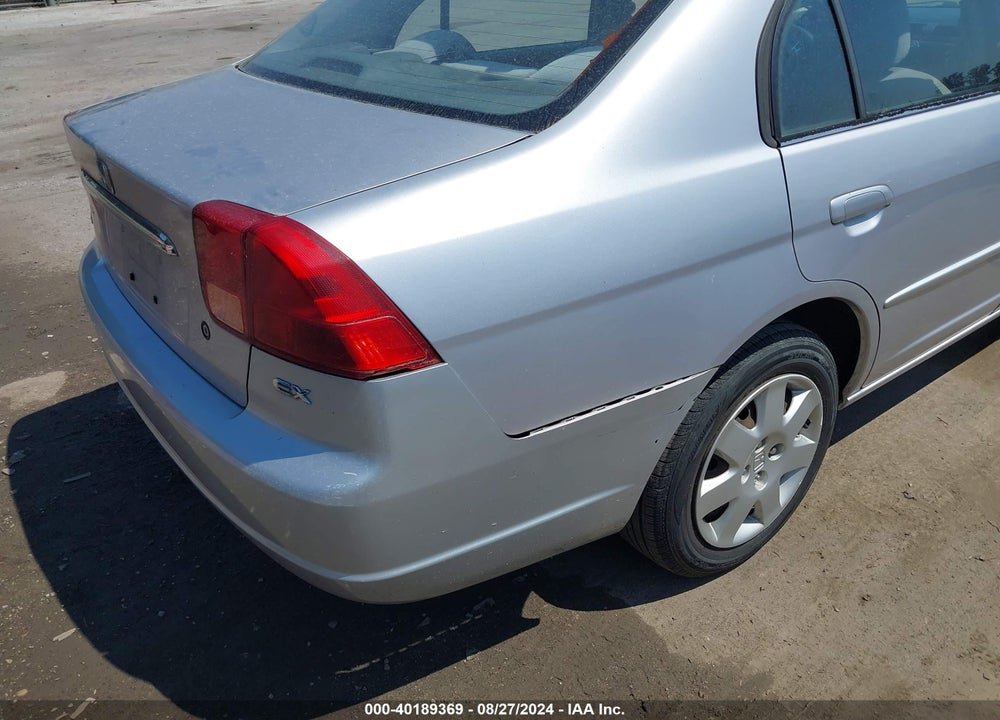 2001 HONDA CIVIC EX VIN: 1HGES26781L012656