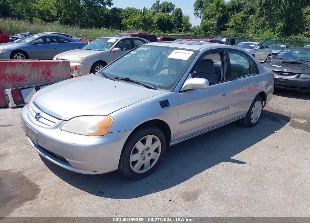 2001 HONDA CIVIC EX VIN: 1HGES26781L012656