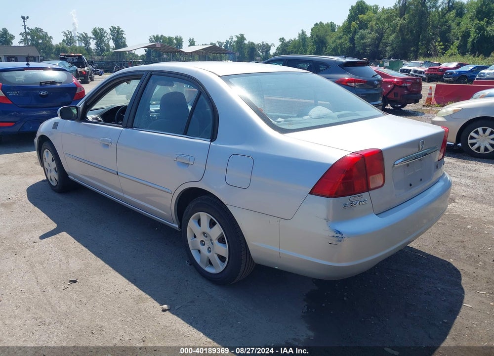 2001 HONDA CIVIC EX VIN: 1HGES26781L012656