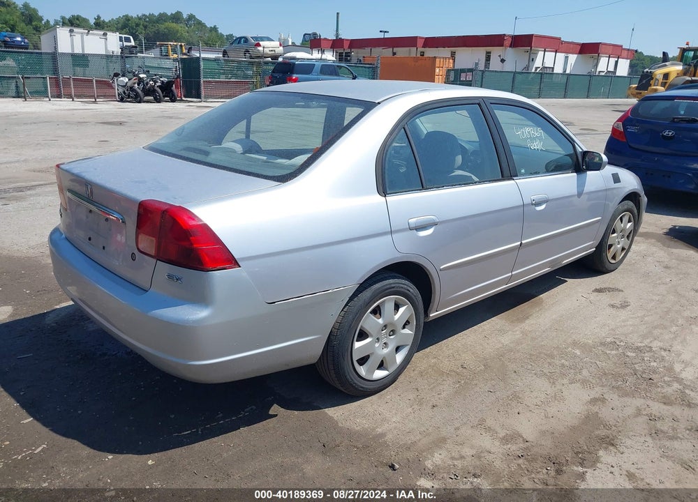 2001 HONDA CIVIC EX VIN: 1HGES26781L012656