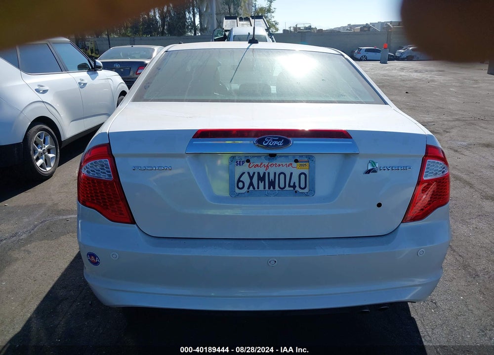 2012 FORD FUSION HYBRID VIN: 3FADP0L33CR438928
