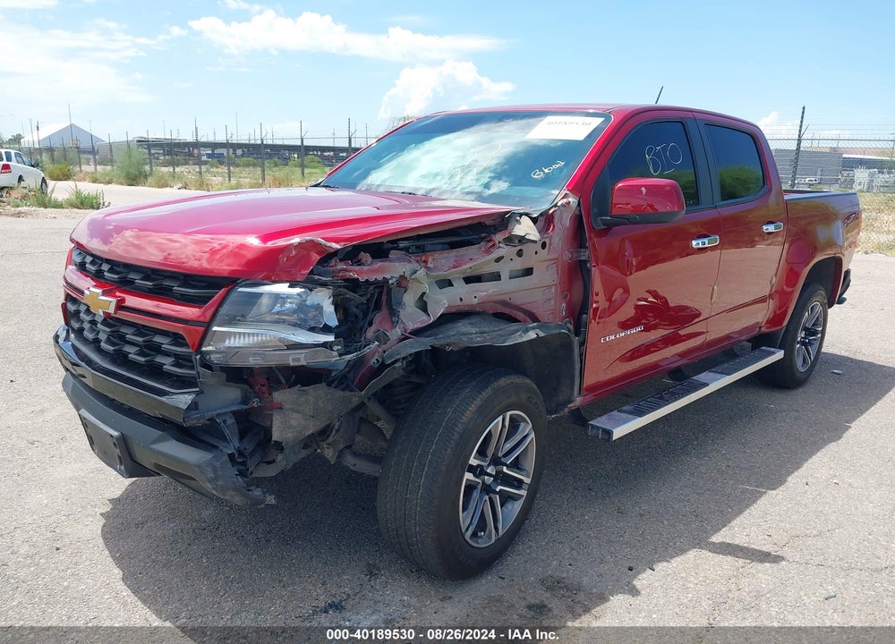 2021 CHEVROLET COLORADO 2WD SHORT BOX WT VIN: 1GCGSBEN3M1161516