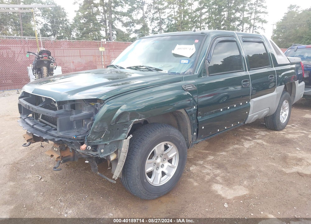 2002 CHEVROLET AVALANCHE 1500 VIN: 3GNEK13T62G172101