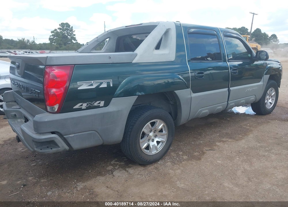 2002 CHEVROLET AVALANCHE 1500 VIN: 3GNEK13T62G172101