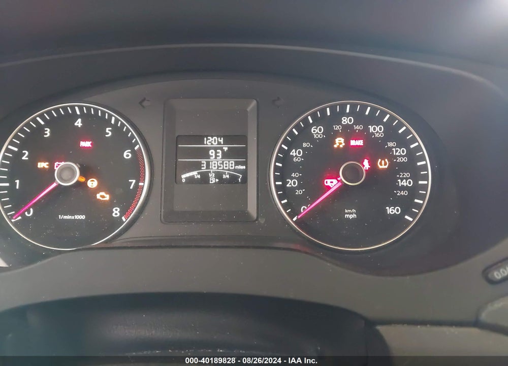 2014 VOLKSWAGEN JETTA 1.8T SE VIN: 3VWB07AJ0EM203383