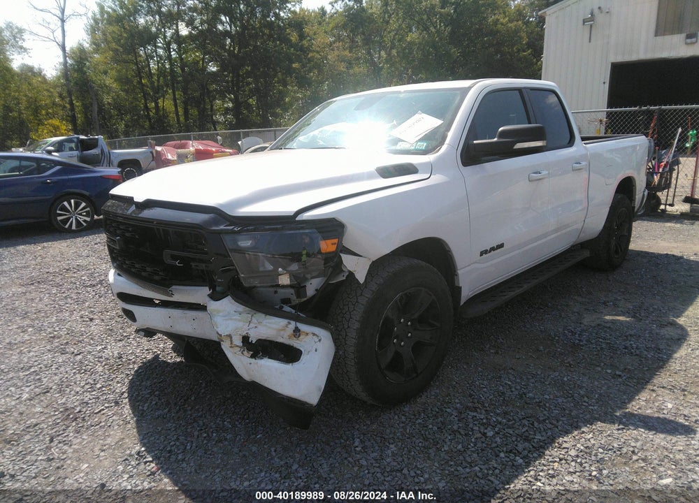 2022 RAM 1500 BIG HORN QUAD CAB 4X4 6'4 BOX VIN: 1C6SRFBT3NN167852