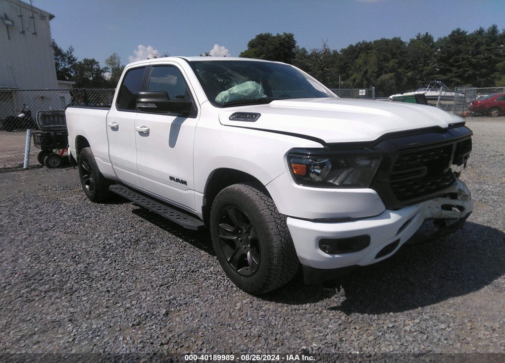 2022 RAM 1500 BIG HORN QUAD CAB 4X4 6'4 BOX VIN: 1C6SRFBT3NN167852