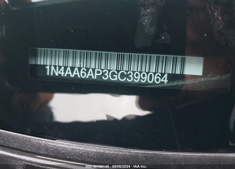 2016 NISSAN MAXIMA 3.5 S VIN: 1N4AA6AP3GC399064