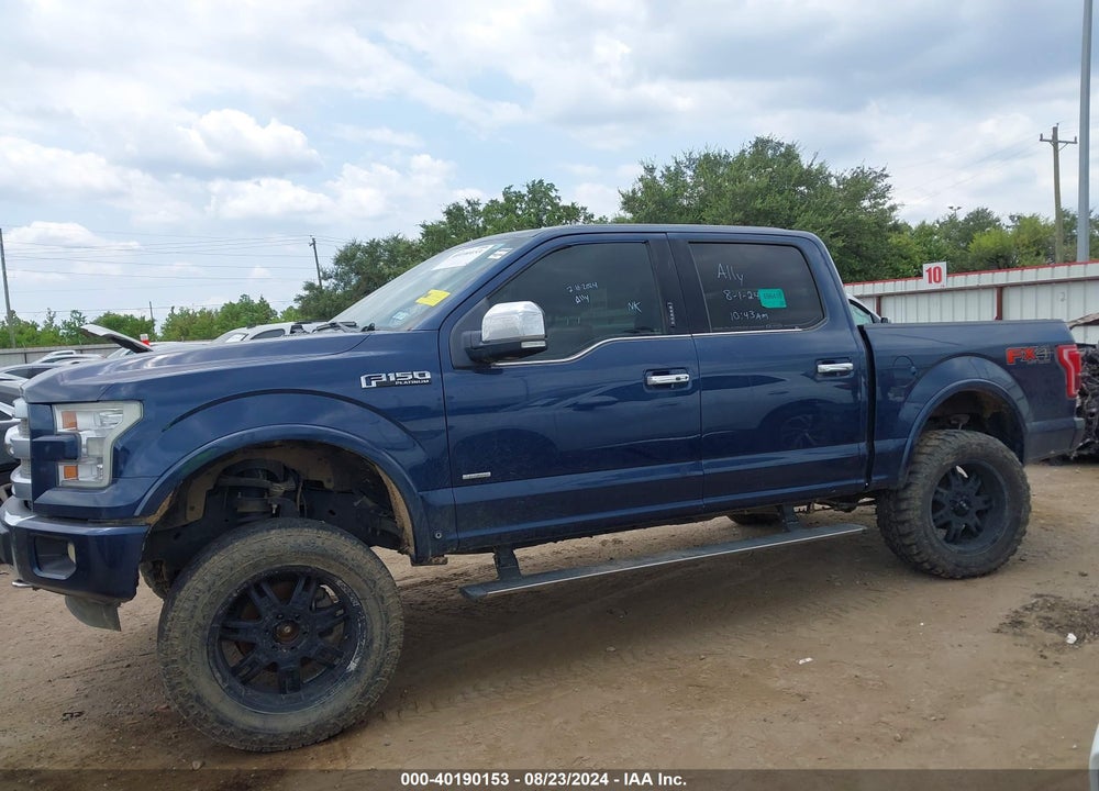 2016 FORD F-150 PLATINUM VIN: 1FTEW1EG5GFB83841