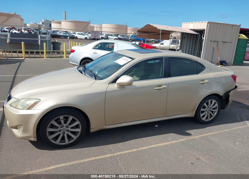 2008 LEXUS IS 250 VIN: JTHBK262785065075