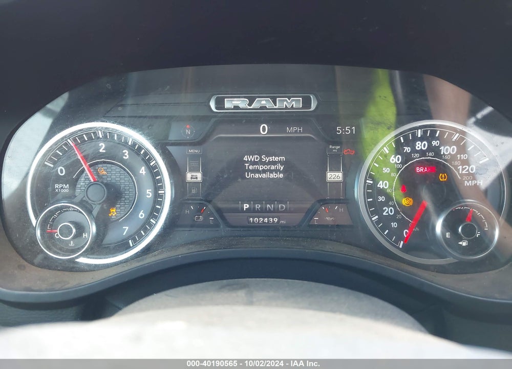 2019 RAM 1500 VIN: 1C6SRFJT5KN587447