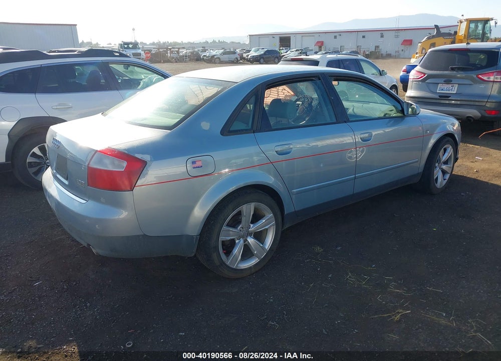 2003 AUDI A4 1.8T VIN: WAULC68E63A168423