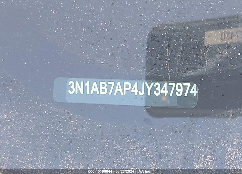 2018 NISSAN SENTRA SV VIN: 3N1AB7AP4JY347974