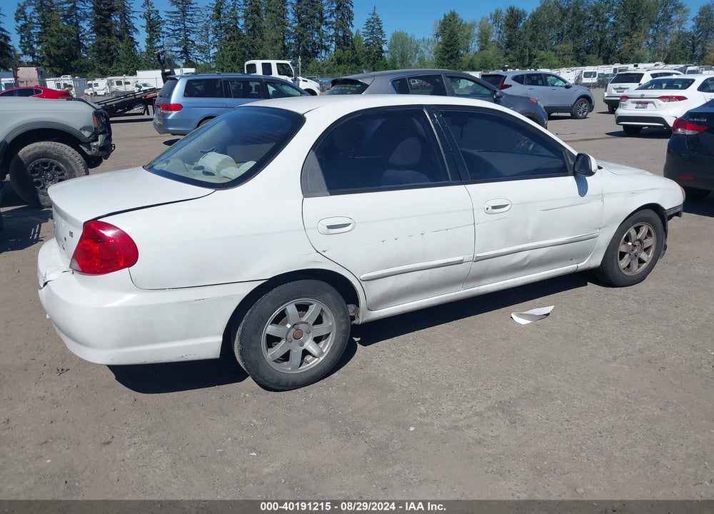 2002 KIA SPECTRA VIN: KNAFB121325184336