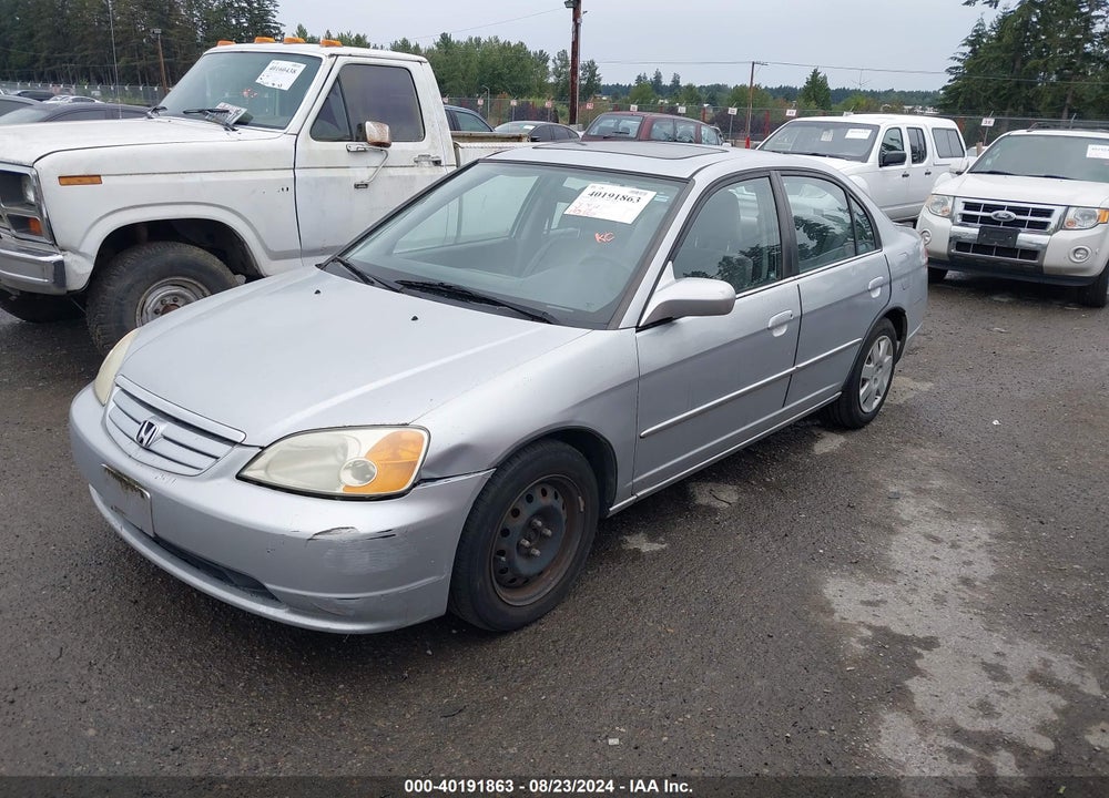 2001 HONDA CIVIC EX VIN: 2HGES26701H571342