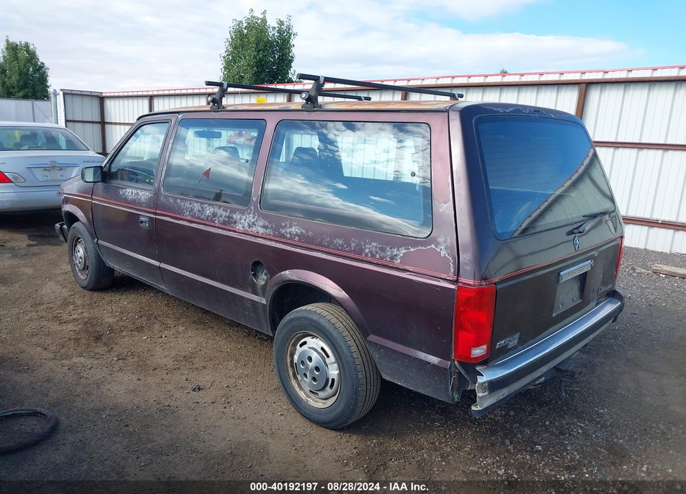 1990 DODGE GRAND CARAVAN SE VIN: 1B4GK44R2LX272597