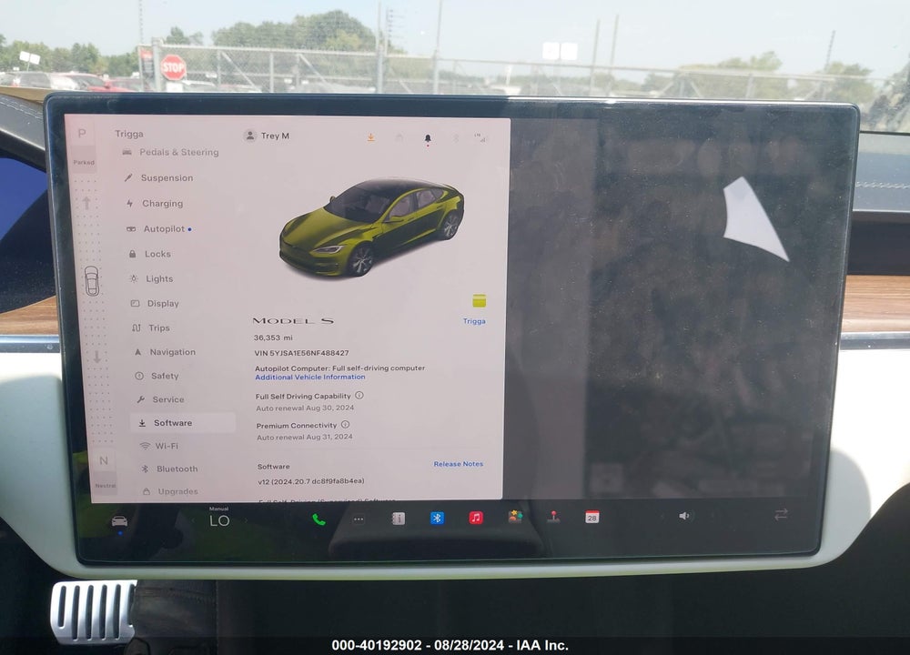 2022 TESLA MODEL S DUAL MOTOR ALL-WHEEL DRIVE VIN: 5YJSA1E56NF488427
