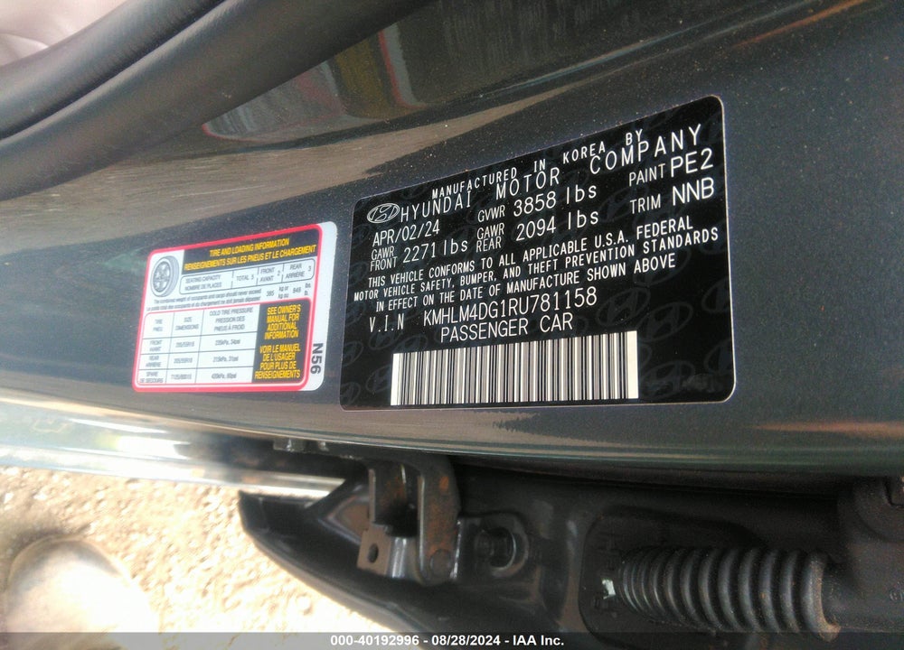2024 HYUNDAI ELANTRA SEL VIN: KMHLM4DG1RU781158
