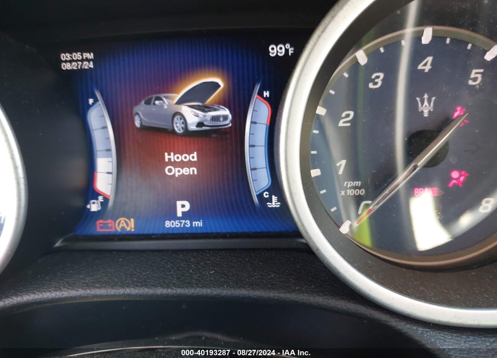 2016 MASERATI GHIBLI VIN: ZAM57XSA5G1181001