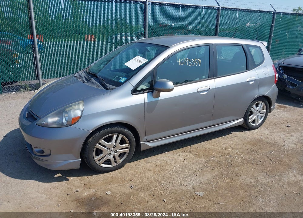 2007 HONDA FIT SPORT VIN: JHMGD37687S038099