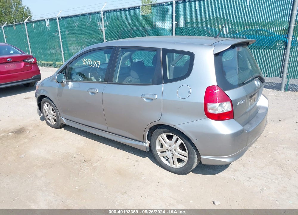 2007 HONDA FIT SPORT VIN: JHMGD37687S038099