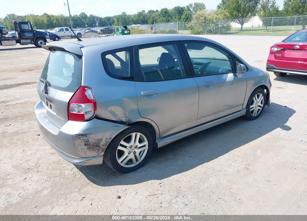 2007 HONDA FIT SPORT VIN: JHMGD37687S038099