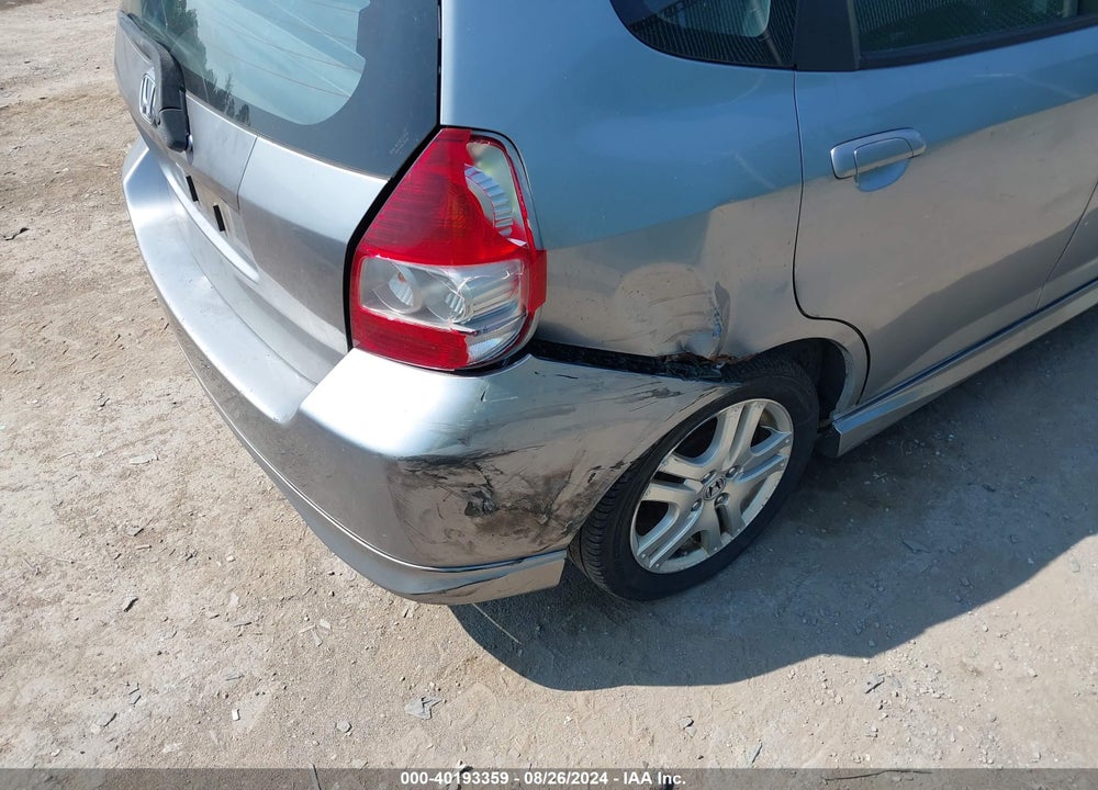 2007 HONDA FIT SPORT VIN: JHMGD37687S038099