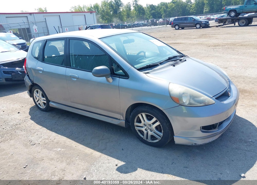 2007 HONDA FIT SPORT VIN: JHMGD37687S038099