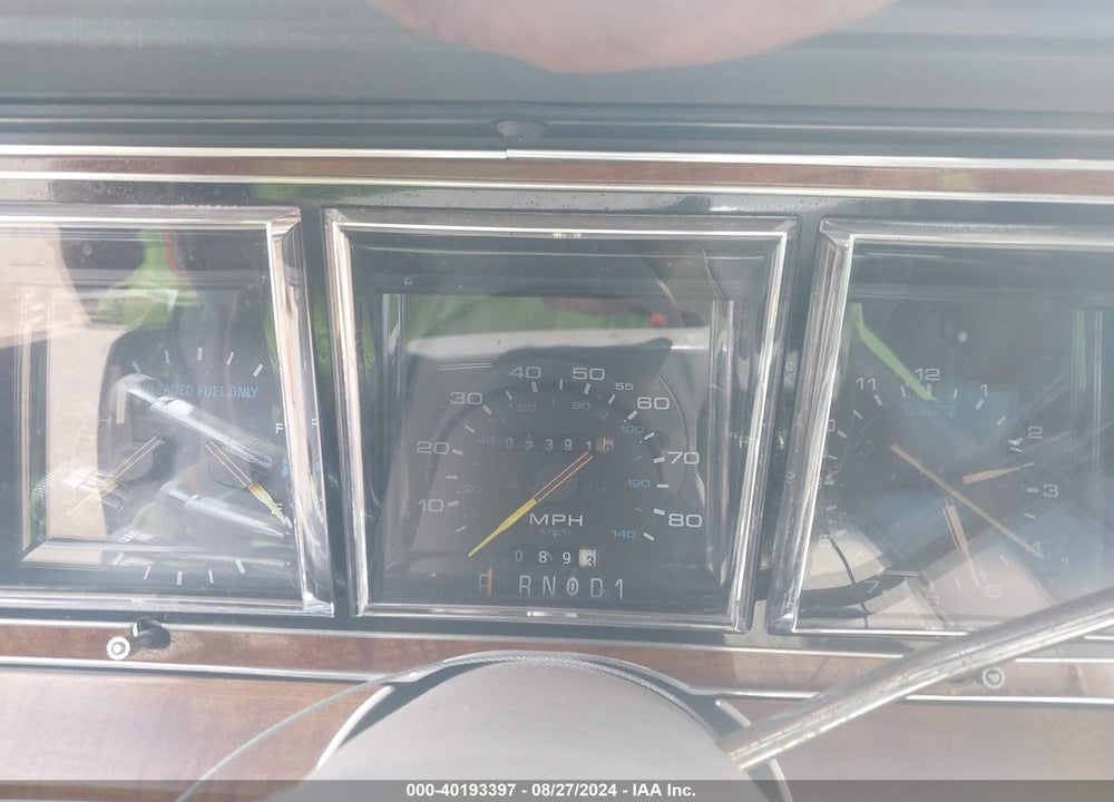 1989 LINCOLN TOWN CAR CARTIER VIN: 1LNBM83F3KY607022