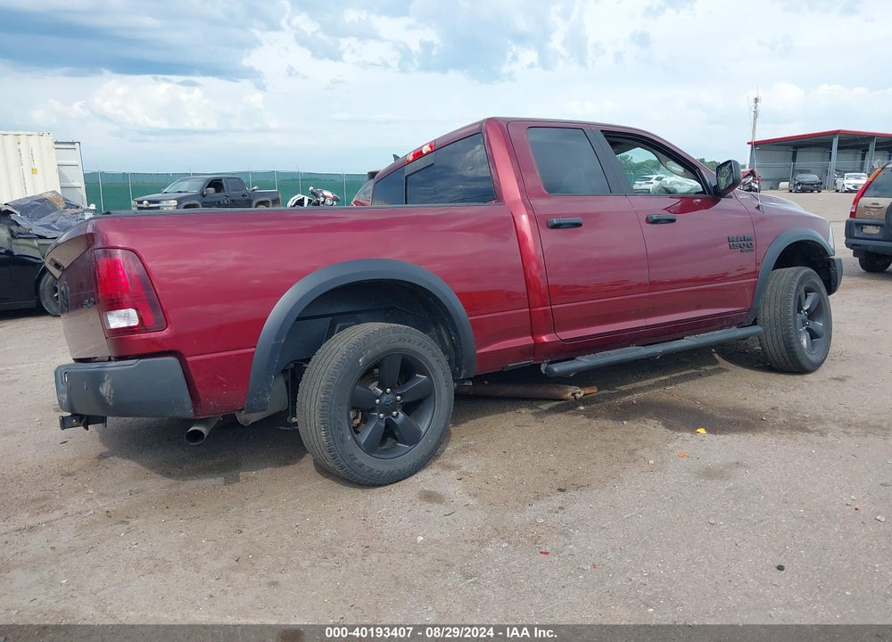 2020 RAM 1500 CLASSIC WARLOCK QUAD CAB 4X4 6'4 BOX VIN: 1C6RR7GG6LS131135