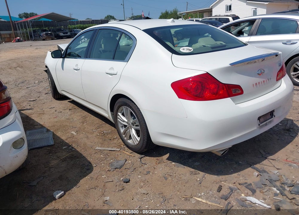 2012 INFINITI G25 JOURNEY VIN: JN1DV6AP6CM810525
