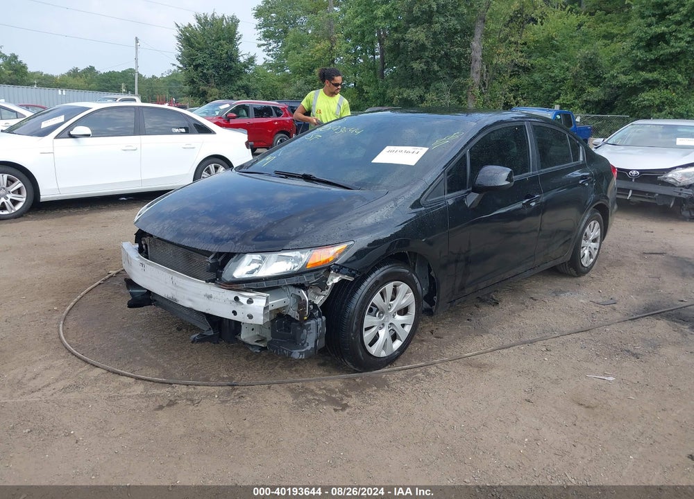 2012 HONDA CIVIC LX VIN: 19XFB2F55CE336483