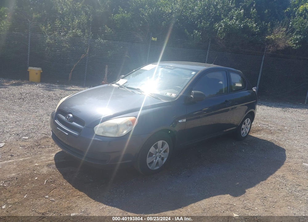 2008 HYUNDAI ACCENT GS VIN: KMHCM36C48U083601