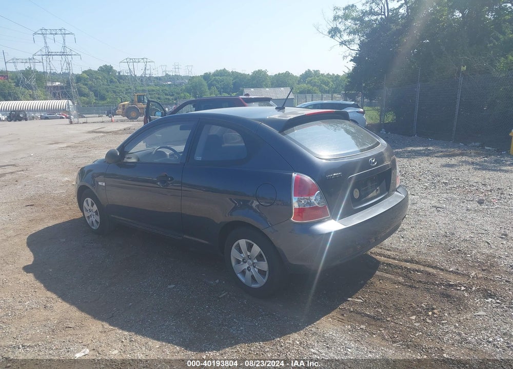 2008 HYUNDAI ACCENT GS VIN: KMHCM36C48U083601