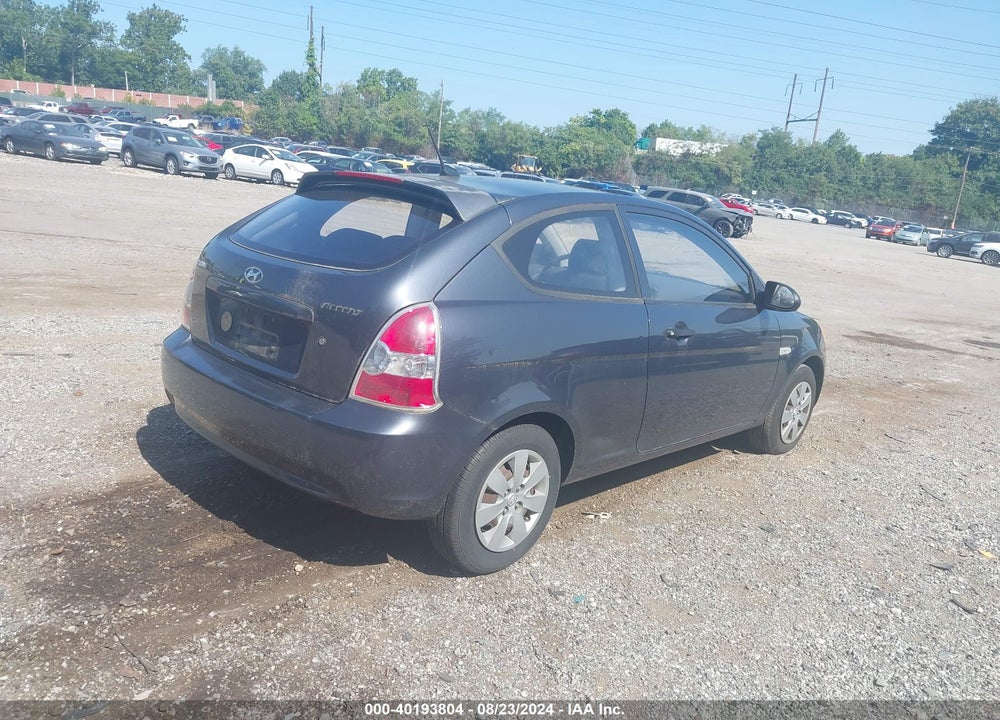 2008 HYUNDAI ACCENT GS VIN: KMHCM36C48U083601